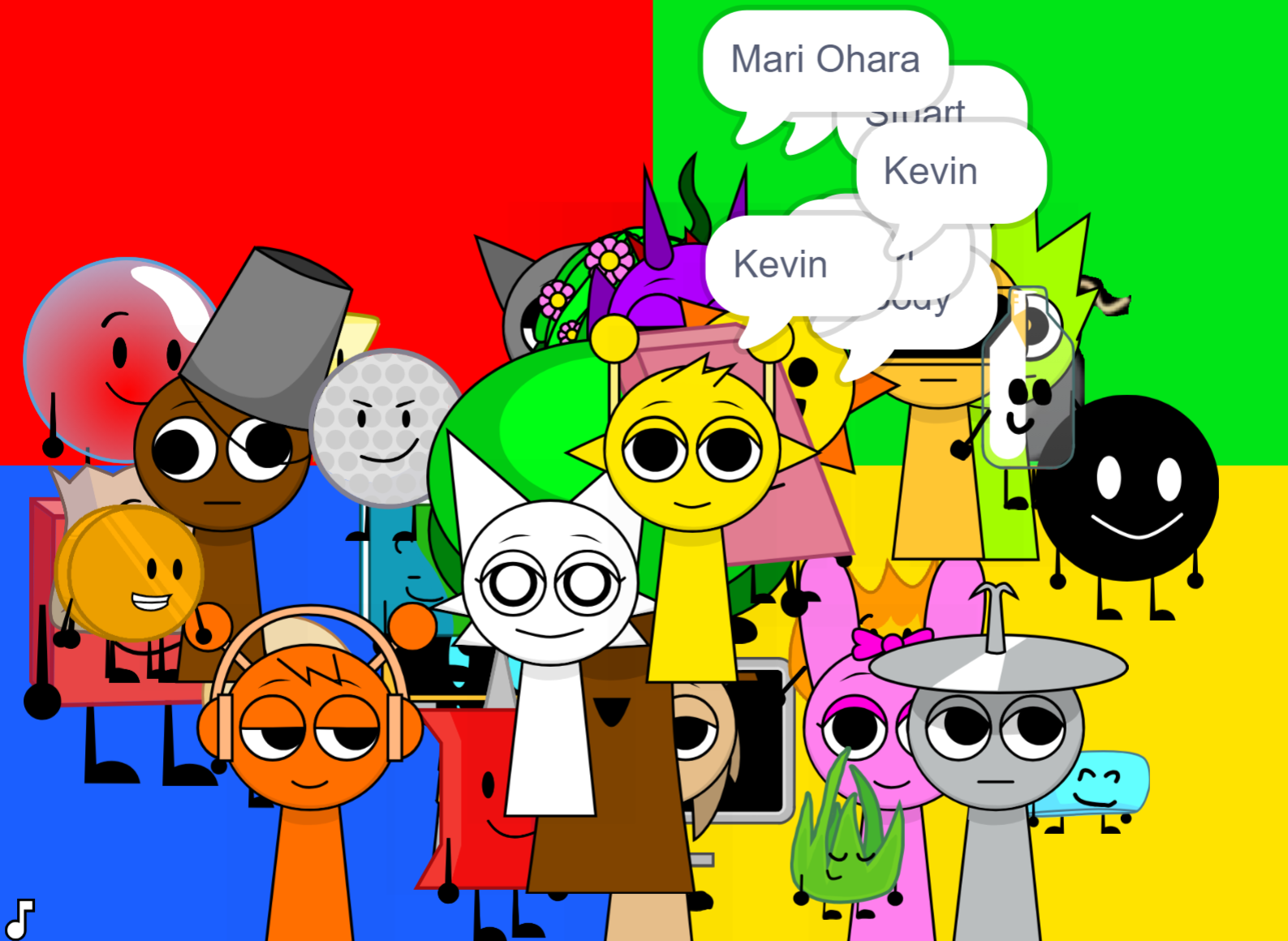 Ay In Four Corners Deluxe Sprunki Vs Bfdi