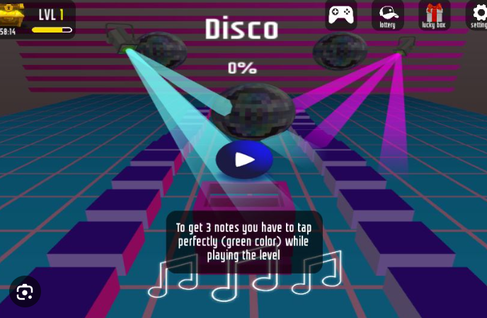 Dancing Beat glowing path