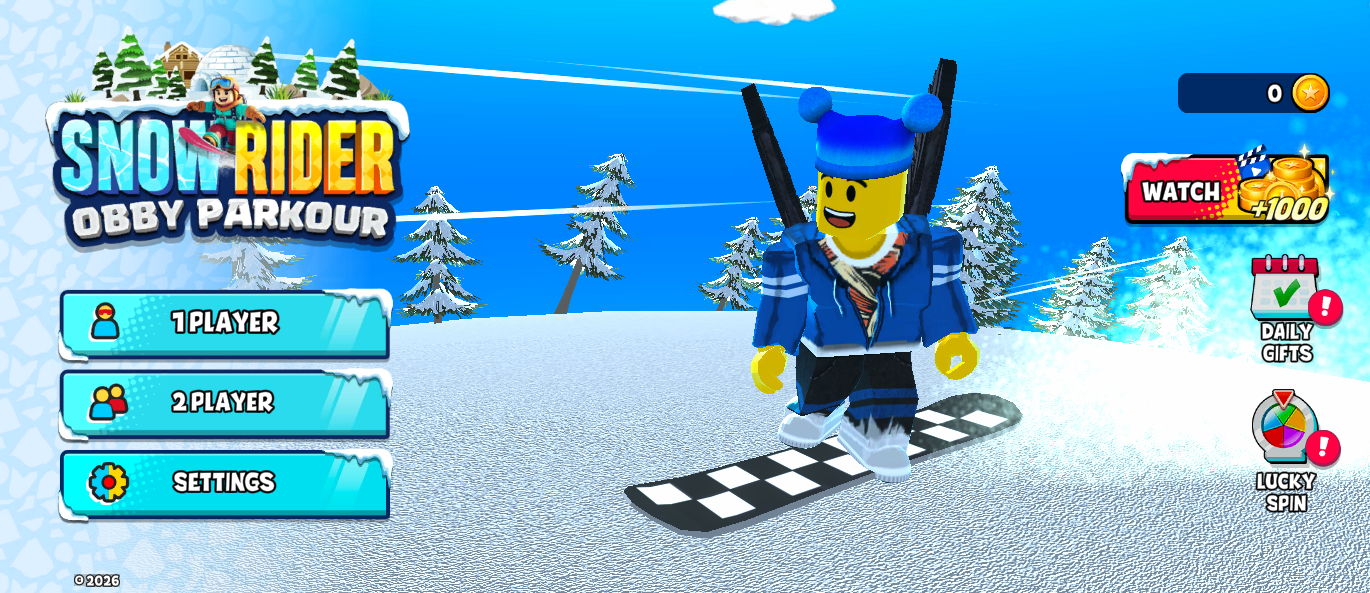 Snow Rider Obby Parkour